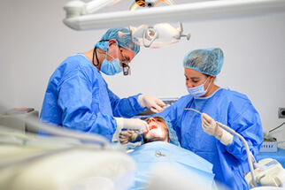 patient undergoing preliminary treatment